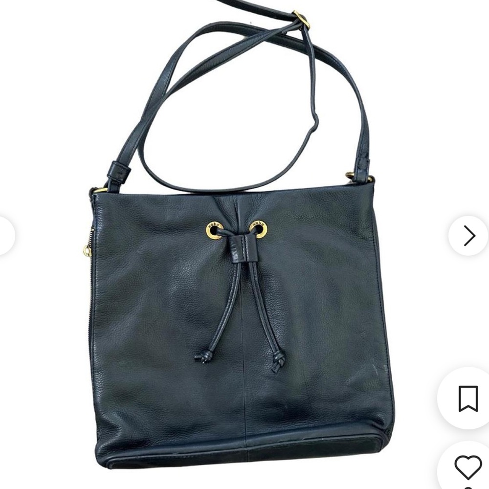 HOBO International Black Leather Shoulder Bag